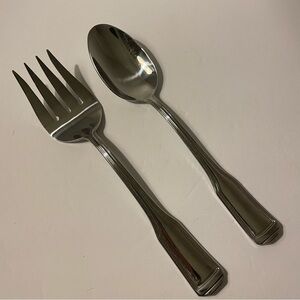 Hampton Silversmiths 18/10 Stainless Flatware Meat Fork & Serving Spoon - 2 pc